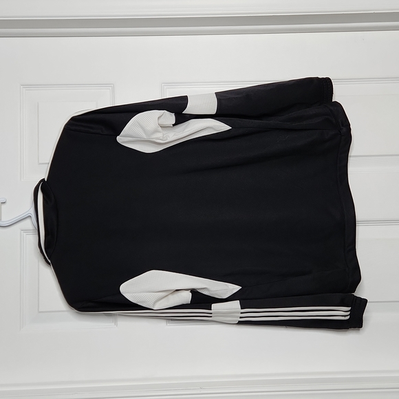 Adidas ClimaCool Half Zip Training Top – Black & White – College Soccer Logo – Y - Picture 6 of 7